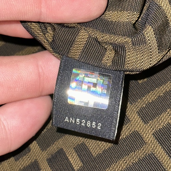 Fendi brown leather spy bag shoulder satchel hobo purse zucca liner - Picture 12 of 16